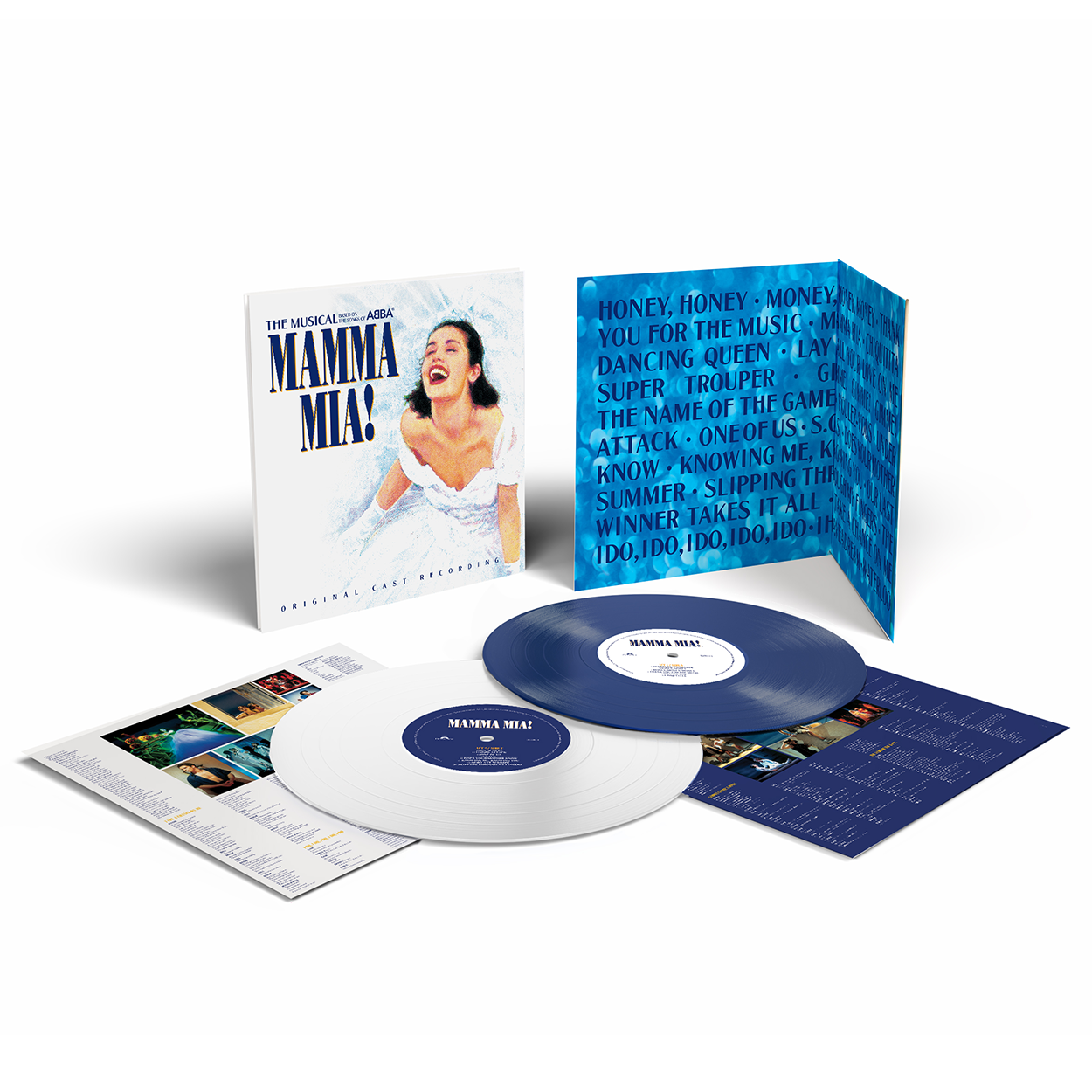 "Mamma Mia" Original London Cast - Mamma Mia - Original Cast Recording: Blue & White Vinyl 2LP