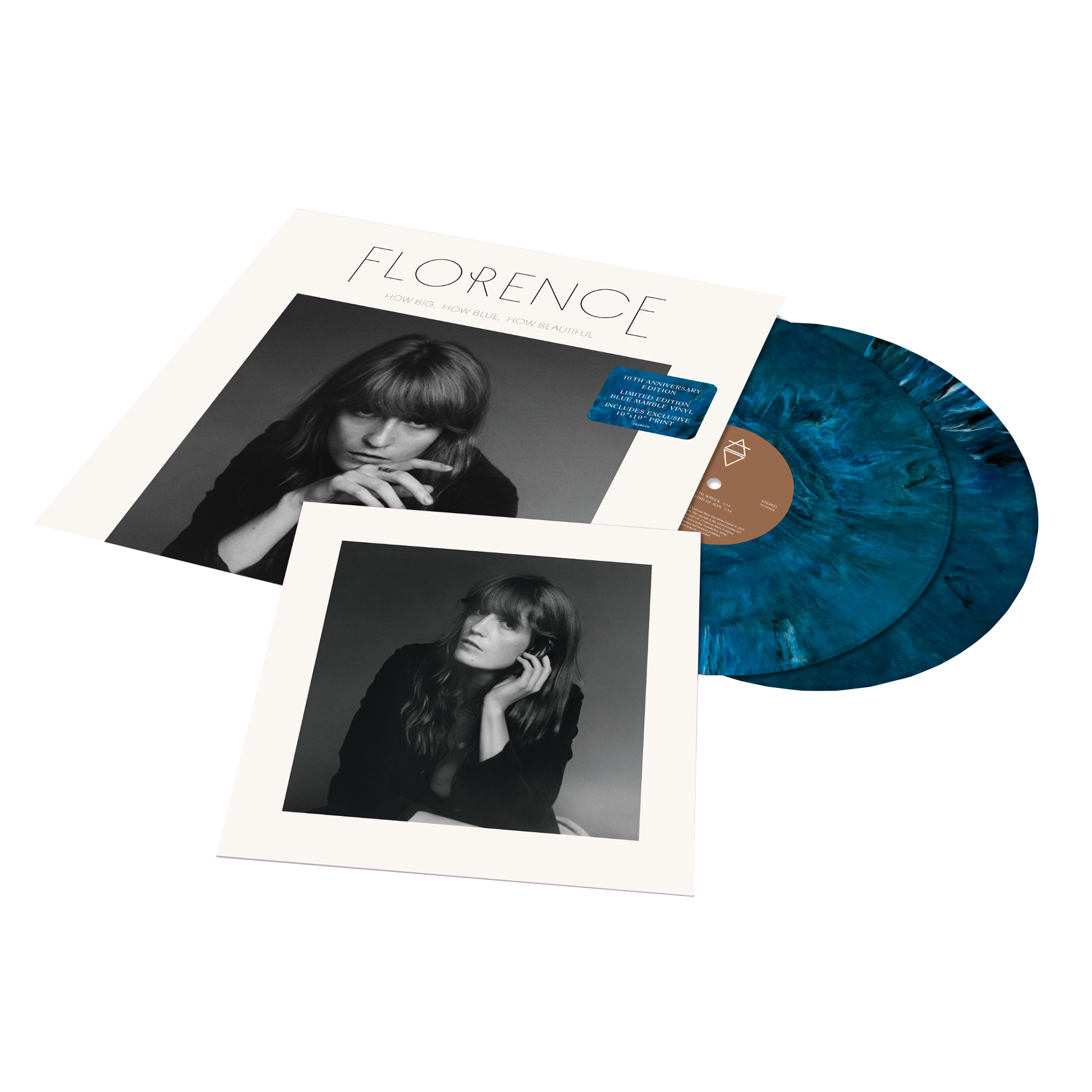 Florence + The Machine - How Big, How Blue, How Beautiful 10th Anniversary Edition Vinyl 2LP + 10" x 10" Print