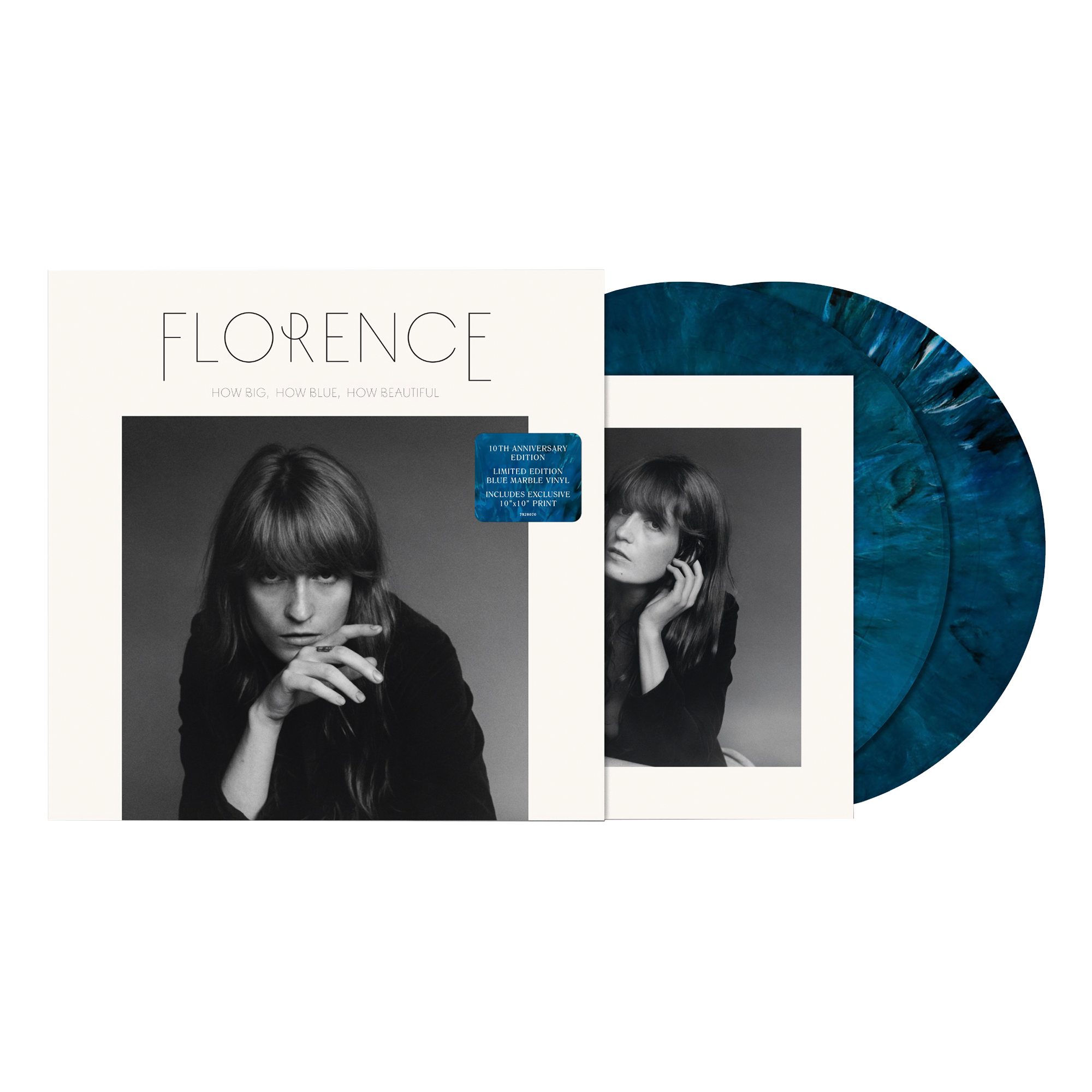 Florence + The Machine - How Big, How Blue, How Beautiful 10th Anniversary Edition Vinyl 2LP + 10" x 10" Print