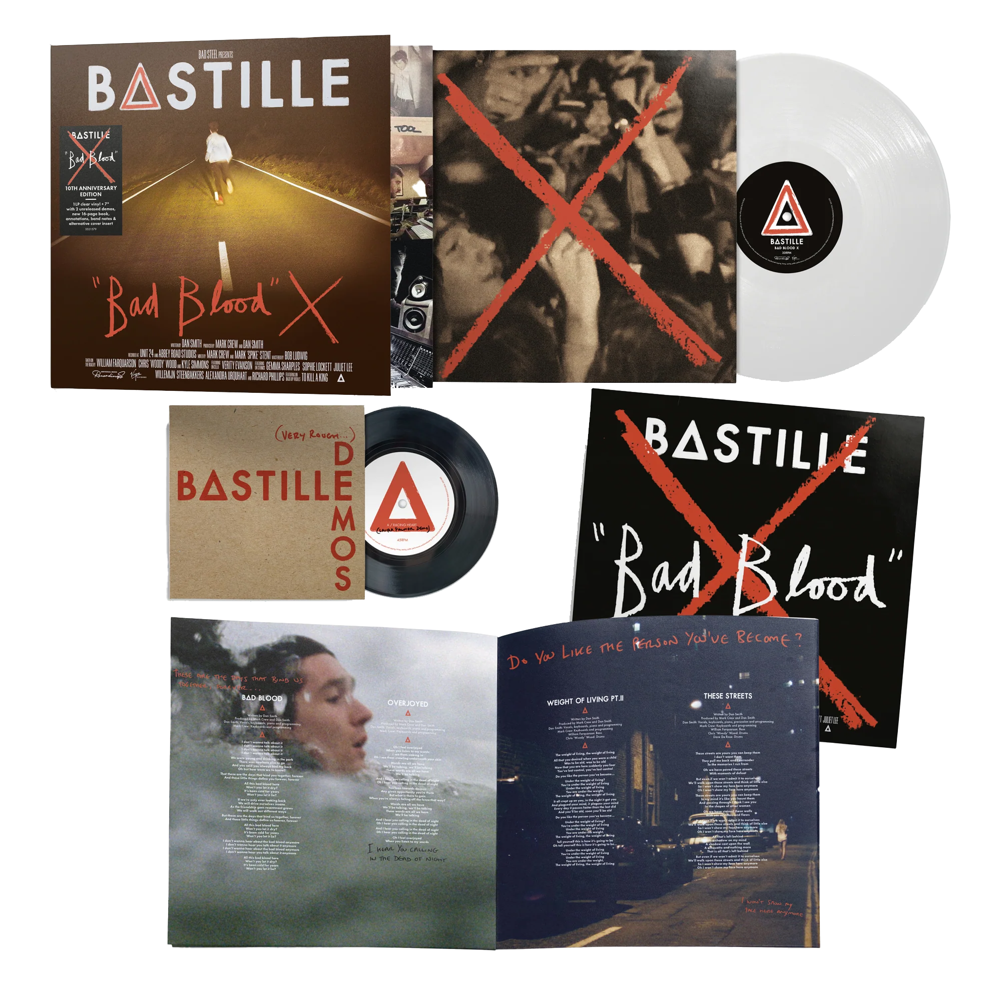 Bastille - "BAD BLOOD” X (10TH ANNIVERSARY EDITION) Coloured Vinyl + 7"