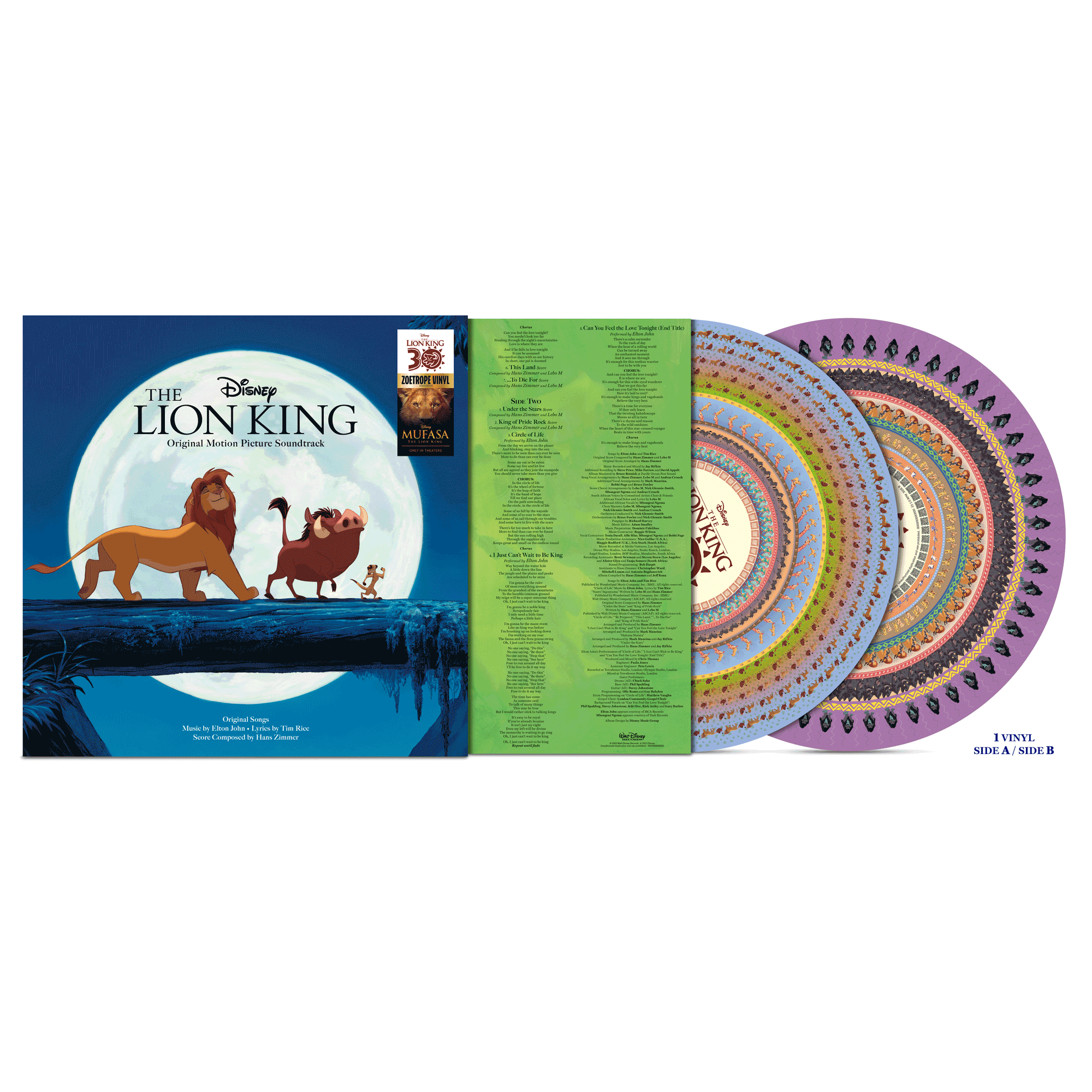 ライオン・キング Lion King レコード 30th周年 ズートロープ仕様 Various Artists - The Lion King (30th Anniversary): Zoetrope