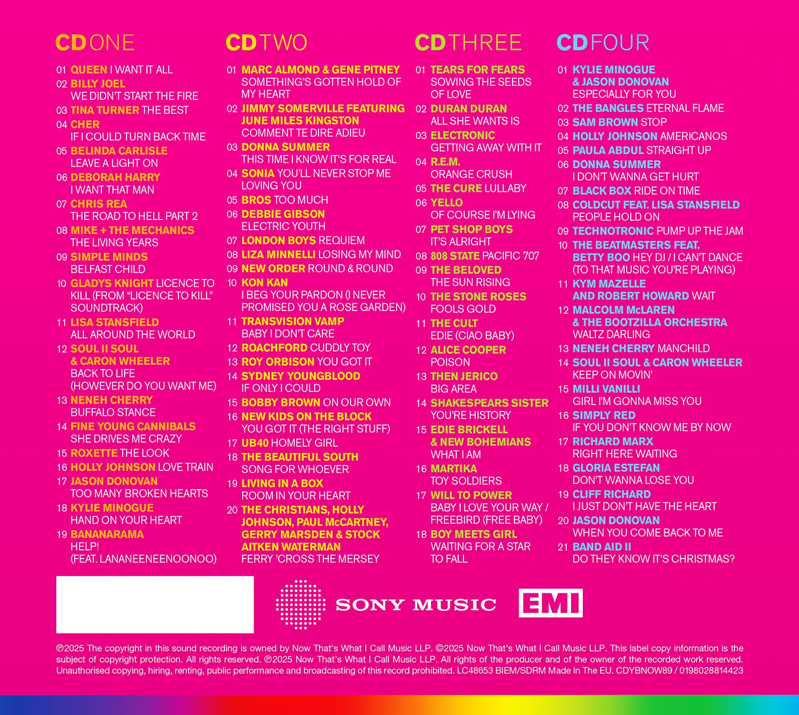Various Artists - NOW – Yearbook 1989 (4CD) - uDiscover