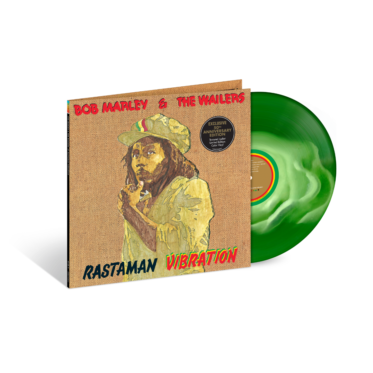 Bob Marley - Rastaman Vibration: Exclusive Canvas Wrapped Green Vinyl LP