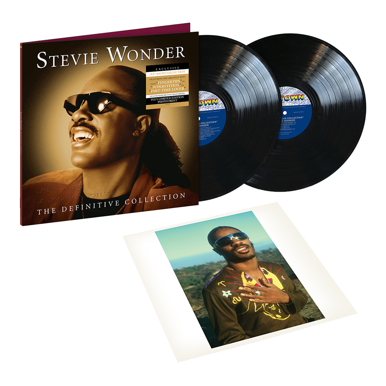 Stevie Wonder - The Definitive Collection: Exclusive Vinyl 2LP w/ Limited Litho Photo Print