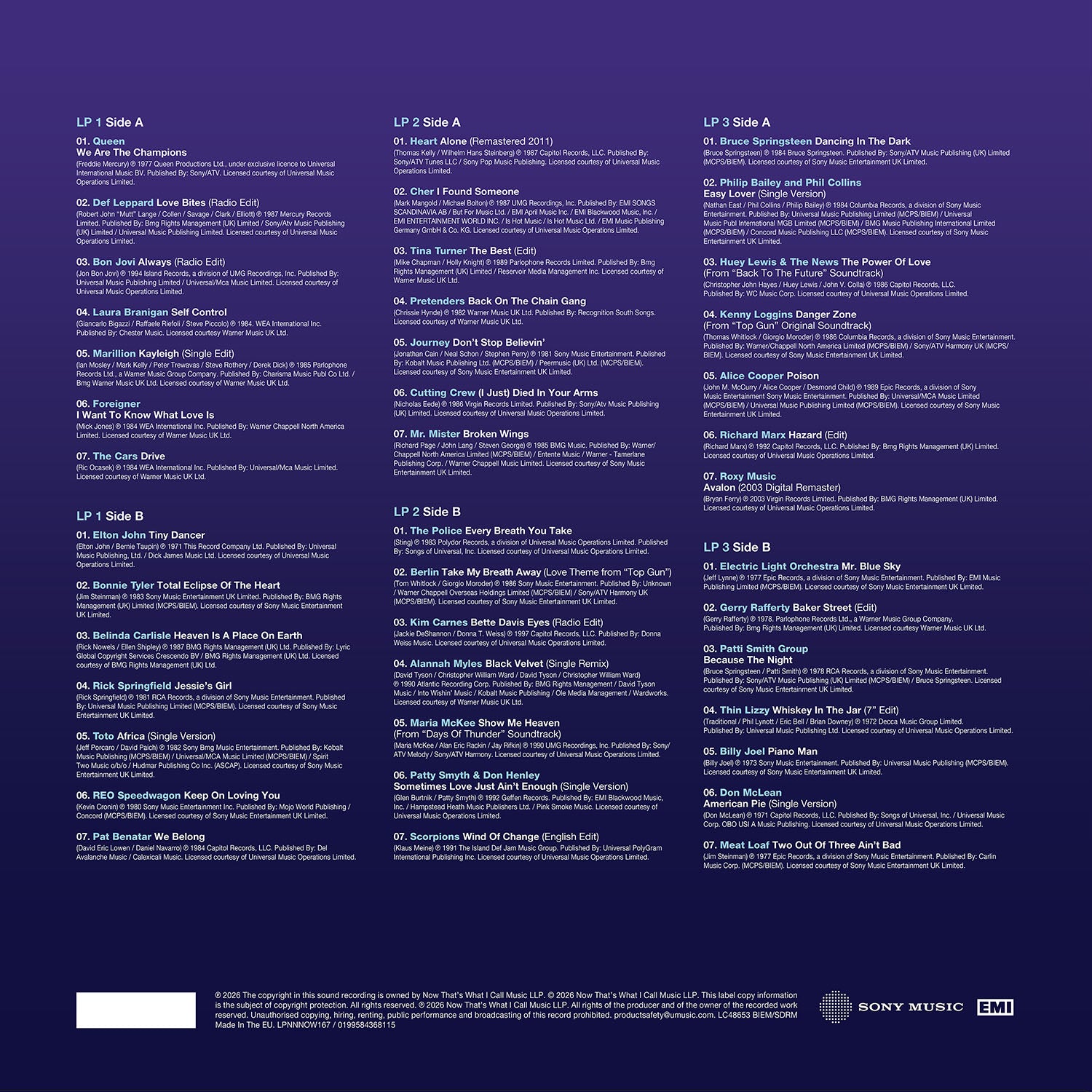 Various Artists - NOW That's What I Call Soft Rock & Power Pop Anthems (3LP)