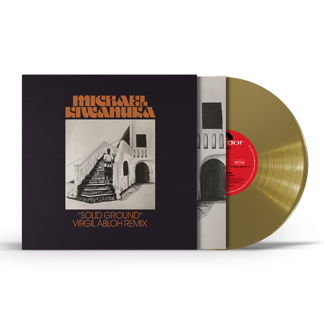 Michael Kiwanuka - Solid Ground (Virgil Abloh Remix) Single Heavyweight Gold 10” Vinyl